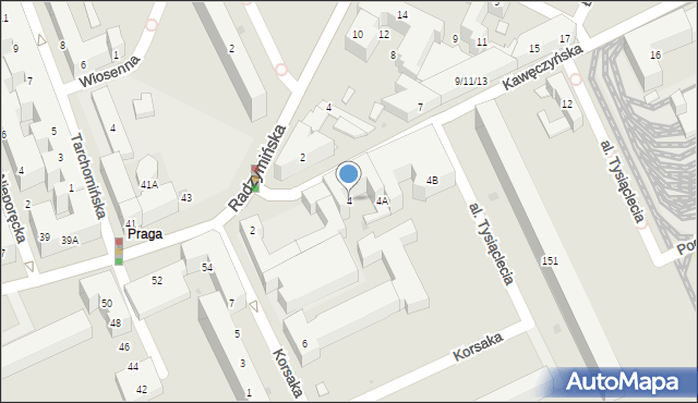 Warszawa, Kawęczyńska, 4, mapa Warszawy