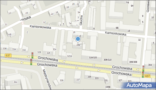 Warszawa, Kamionkowska, 18a, mapa Warszawy