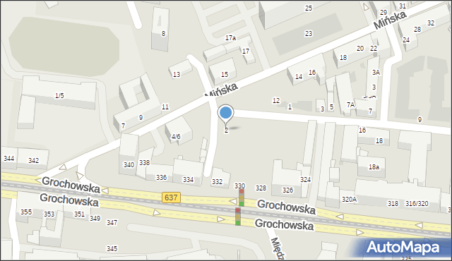 Warszawa, Kamionkowska, 2, mapa Warszawy