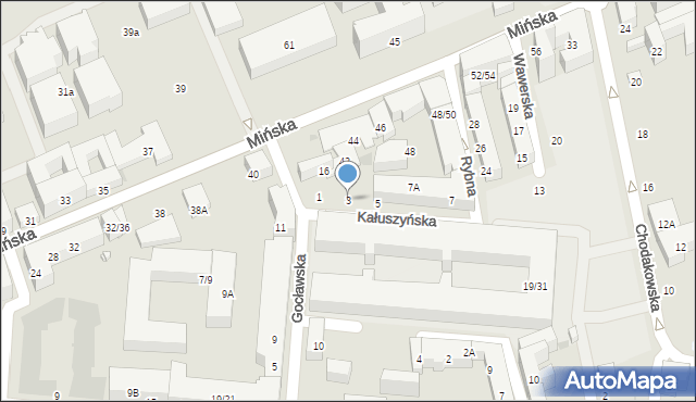 Warszawa, Kałuszyńska, 3, mapa Warszawy