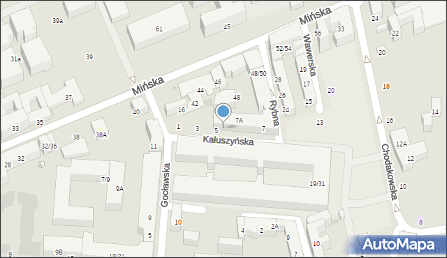 Warszawa, Kałuszyńska, 5A, mapa Warszawy