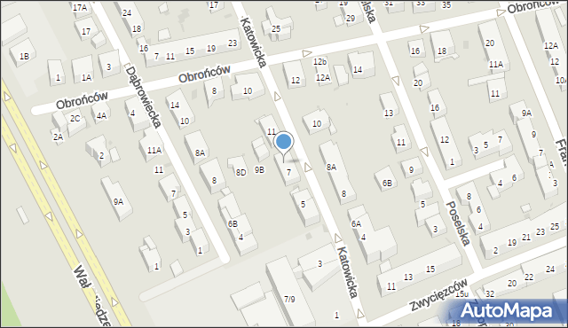 Warszawa, Katowicka, 7A, mapa Warszawy