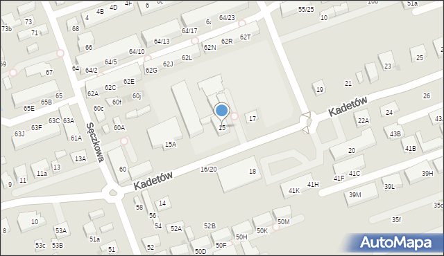 Warszawa, Kadetów, 15, mapa Warszawy