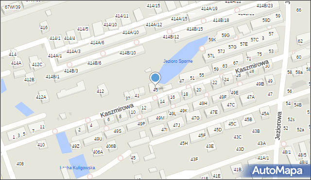 Warszawa, Kaszmirowa, 45, mapa Warszawy