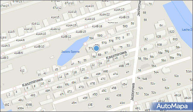 Warszawa, Kaszmirowa, 61, mapa Warszawy