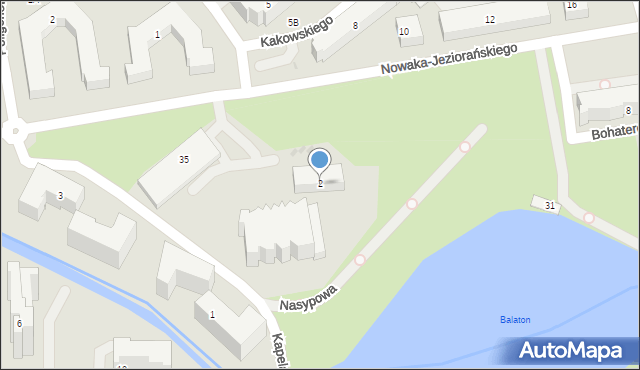 Warszawa, Kapelanów Armii Krajowej, 2, mapa Warszawy