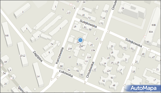 Warszawa, Karczewska, 12A, mapa Warszawy