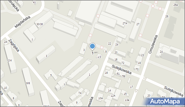 Warszawa, Karczewska, 5, mapa Warszawy