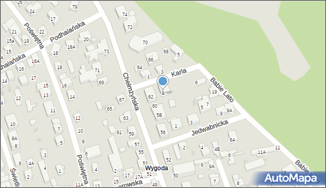 Warszawa, Karla, 4, mapa Warszawy