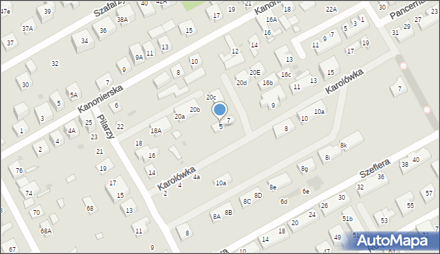 Warszawa, Karolówka, 5, mapa Warszawy