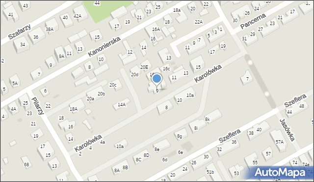 Warszawa, Karolówka, 9, mapa Warszawy