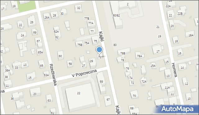 Warszawa, Kajki Michała, 71, mapa Warszawy