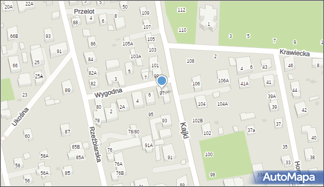 Warszawa, Kajki Michała, 97, mapa Warszawy