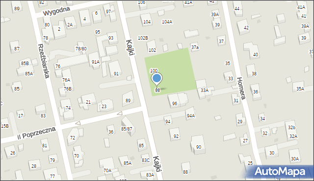 Warszawa, Kajki Michała, 98, mapa Warszawy