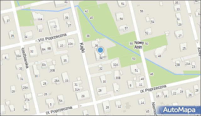 Warszawa, Kajki Michała, 34, mapa Warszawy