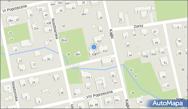 Warszawa, Kajki Michała, 41B, mapa Warszawy