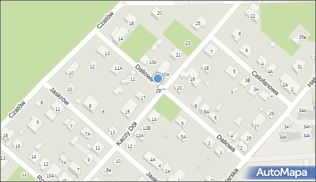 Warszawa, Kaczy Dół, 19, mapa Warszawy