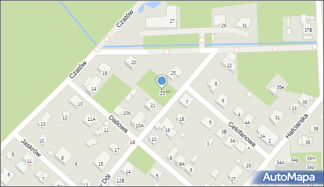 Warszawa, Kaczy Dół, 23, mapa Warszawy