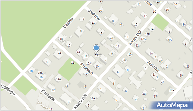 Warszawa, Kaczy Dół, 7A, mapa Warszawy