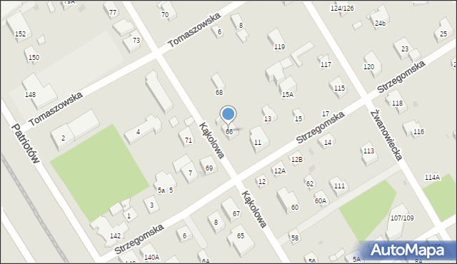 Warszawa, Kąkolowa, 66, mapa Warszawy