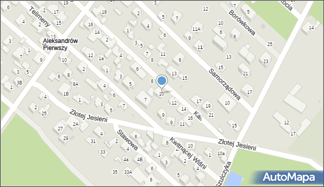 Warszawa, Kalinowa, 10, mapa Warszawy