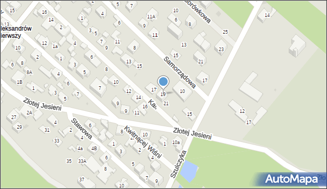 Warszawa, Kalinowa, 19, mapa Warszawy