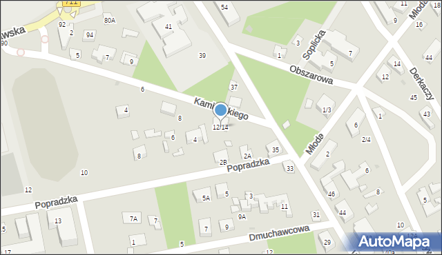 Warszawa, Kamieńskiego Macieja, 12/14, mapa Warszawy