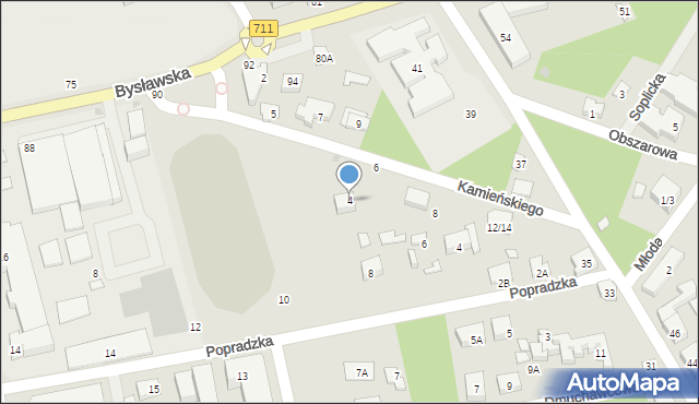 Warszawa, Kamieńskiego Macieja, 4, mapa Warszawy