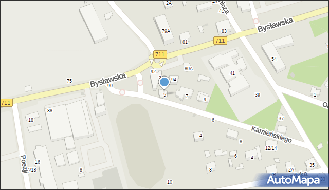 Warszawa, Kamieńskiego Macieja, 5, mapa Warszawy