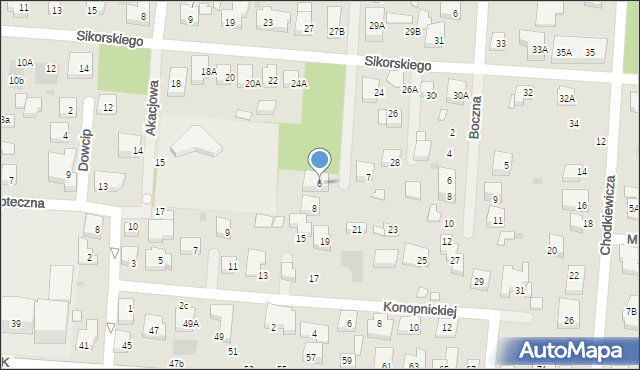 Warszawa, Kasztanowa, 6, mapa Warszawy