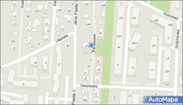 Warszawa, Kameliowa, 23, mapa Warszawy