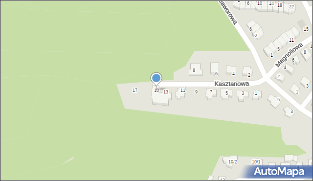 Wasilków, Kasztanowa, 10, mapa Wasilków