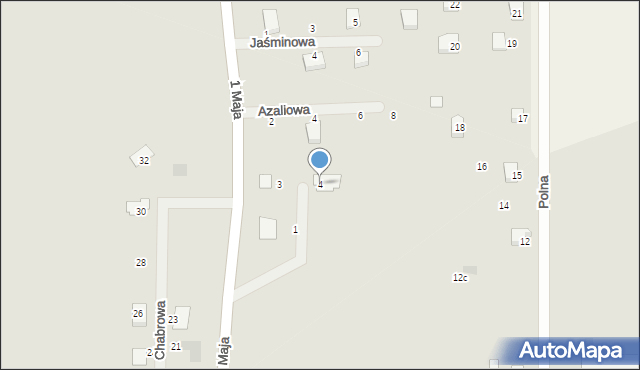 Wąsosz, Kalinowa, 4, mapa Wąsosz