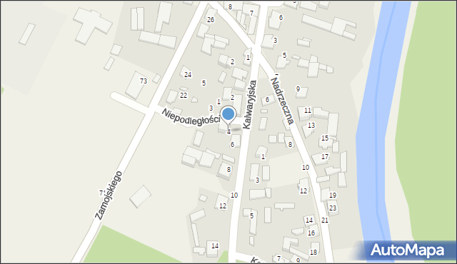 Wąsosz Górny, Kalwaryjska, 4, mapa Wąsosz Górny