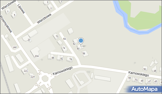 Wejherowo, Karnowskiego Jana, 60A, mapa Wejherowo