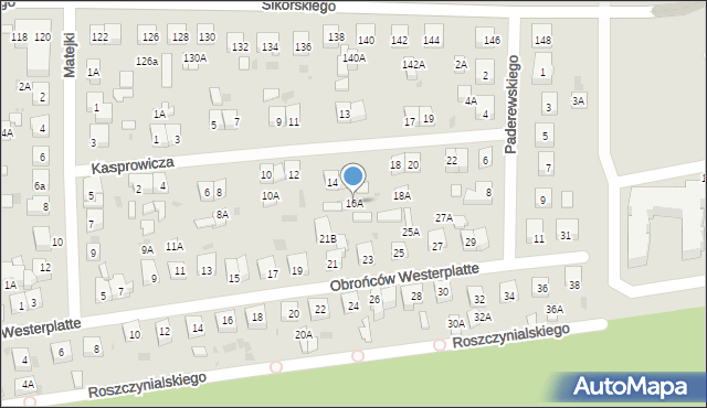 Wejherowo, Kasprowicza Jana, 16A, mapa Wejherowo