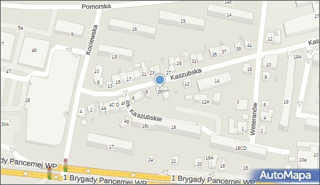 Wejherowo, Kaszubska, 10, mapa Wejherowo