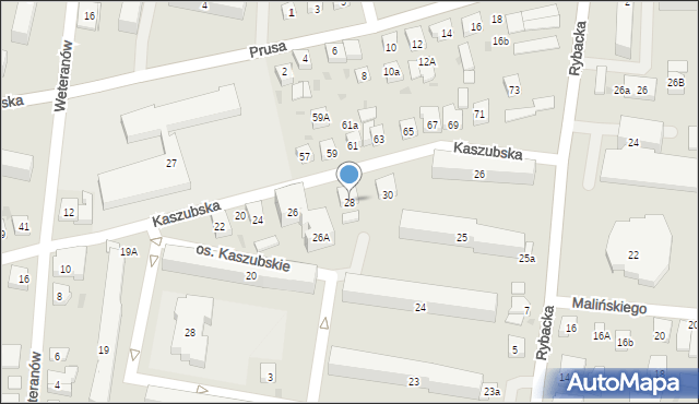 Wejherowo, Kaszubska, 28, mapa Wejherowo