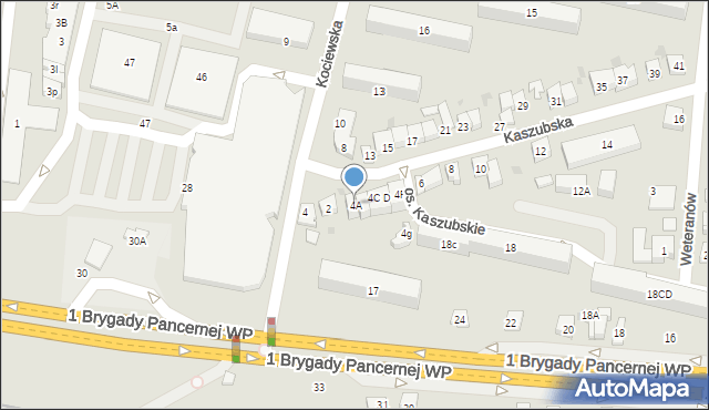 Wejherowo, Kaszubska, 4A, mapa Wejherowo