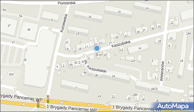 Wejherowo, Kaszubska, 8A, mapa Wejherowo