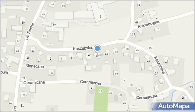 Werblinia, Kaszubska, 12, mapa Werblinia
