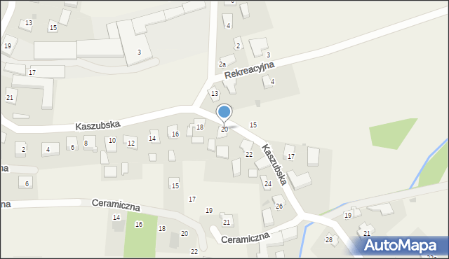 Werblinia, Kaszubska, 20, mapa Werblinia