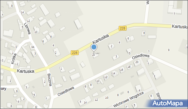 Węsiory, Kartuska, 2c, mapa Węsiory