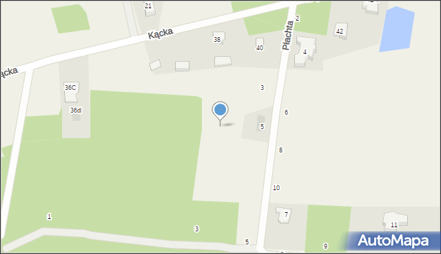 Wiązowna, Kącka, 38d, mapa Wiązowna