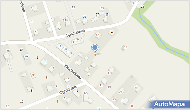 Więckowice, Kasztanowa, 5, mapa Więckowice