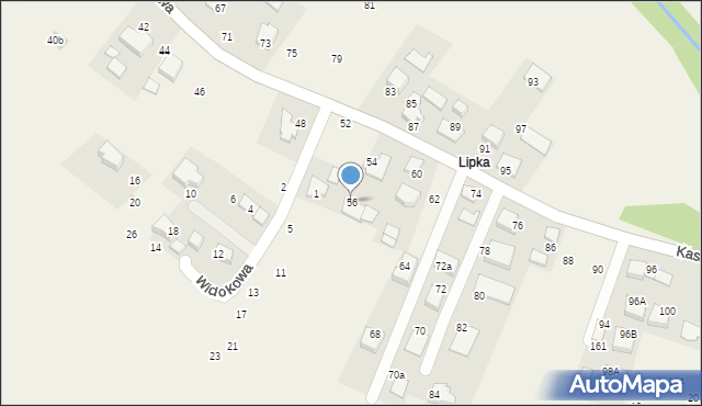 Więckowice, Kasztanowa, 56, mapa Więckowice