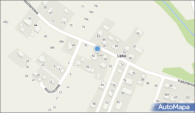 Więckowice, Kasztanowa, 58, mapa Więckowice