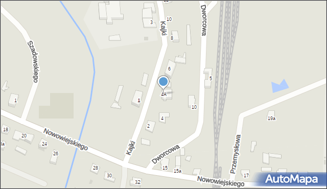 Wielbark, Kajki Michała, 4A, mapa Wielbark