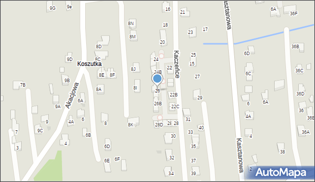 Wieliczka, Kaczeńce, 26, mapa Wieliczka