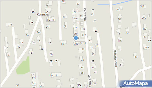Wieliczka, Kaczeńce, 28D, mapa Wieliczka